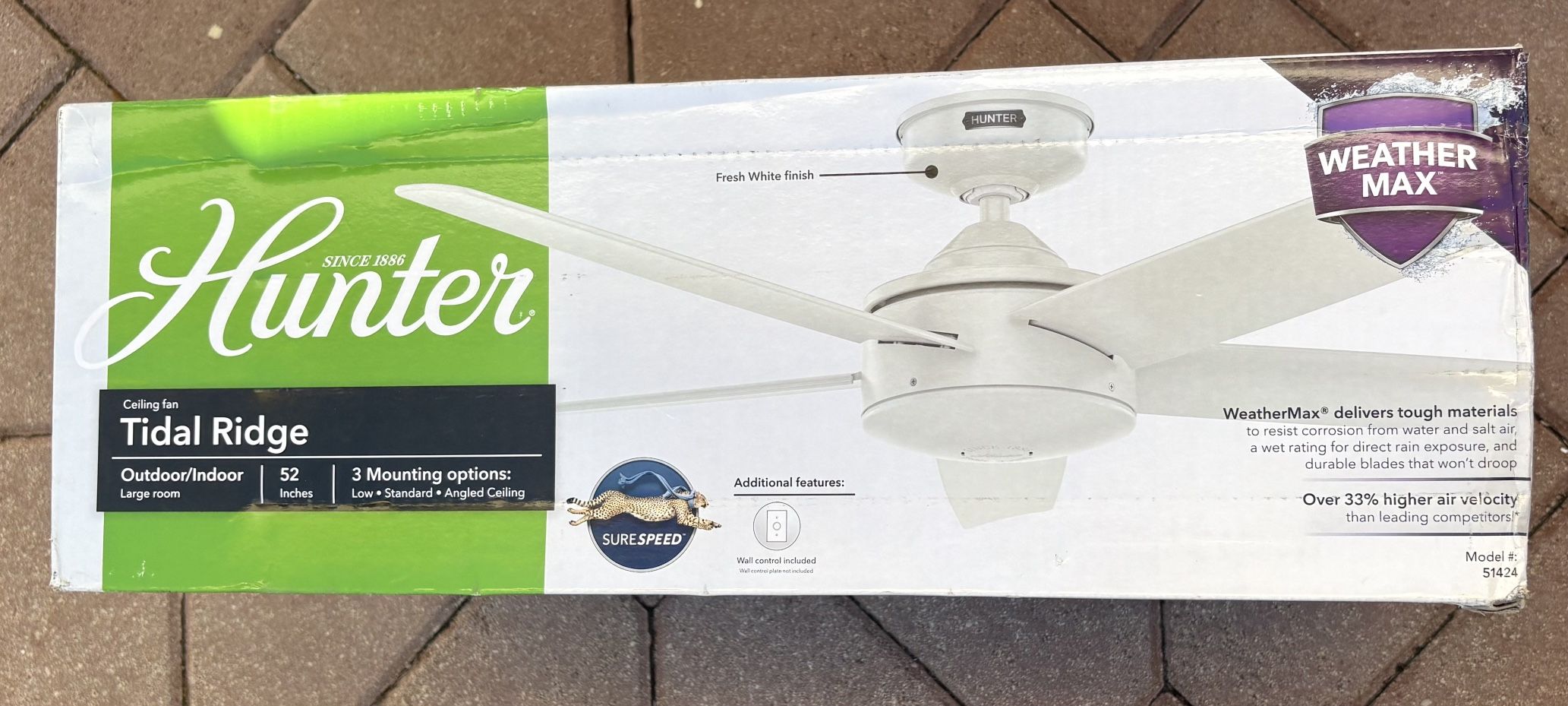 π¬οΈ Hunter 52" Outdoor Ceiling Fan - Fresh White - Perfect for Patios! πΏπ‘