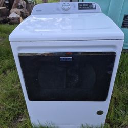 May tag Glass Front HD Dryer Elect.   White. Works Great