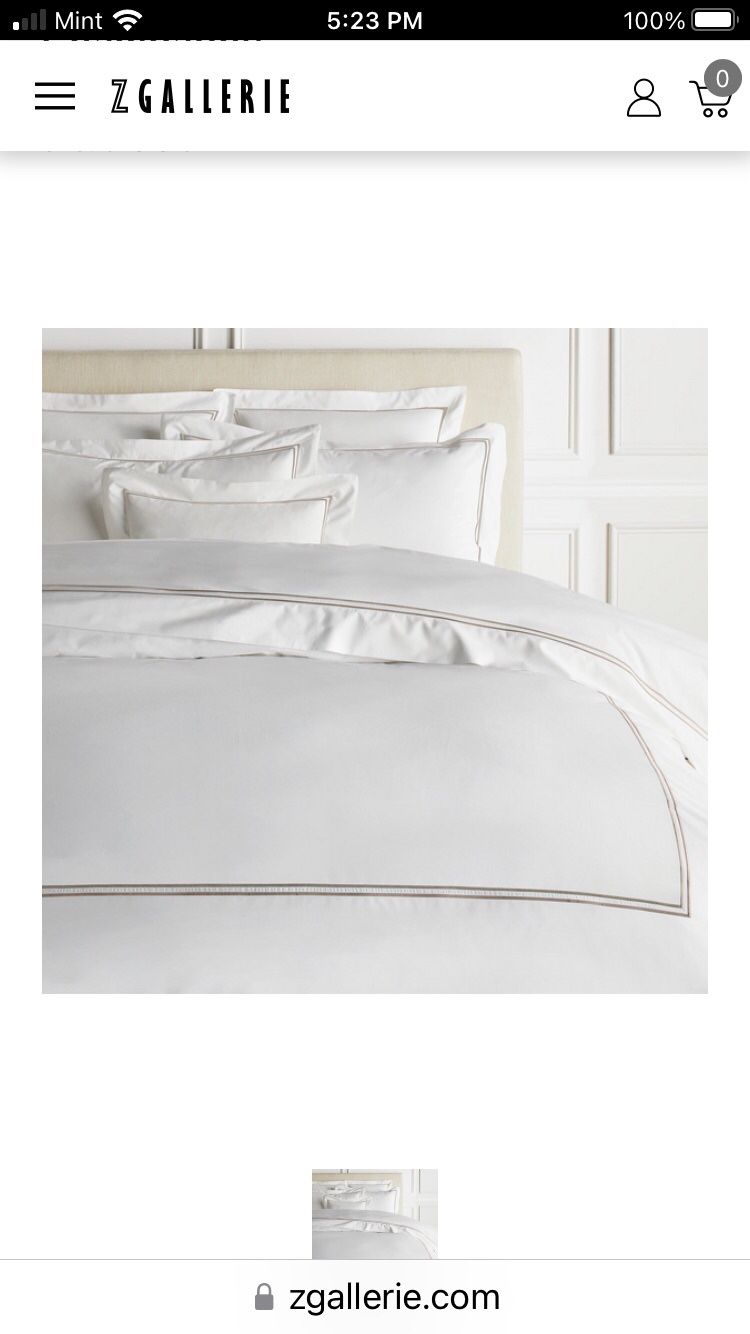 Z Gallerie Omni Bedding Set
