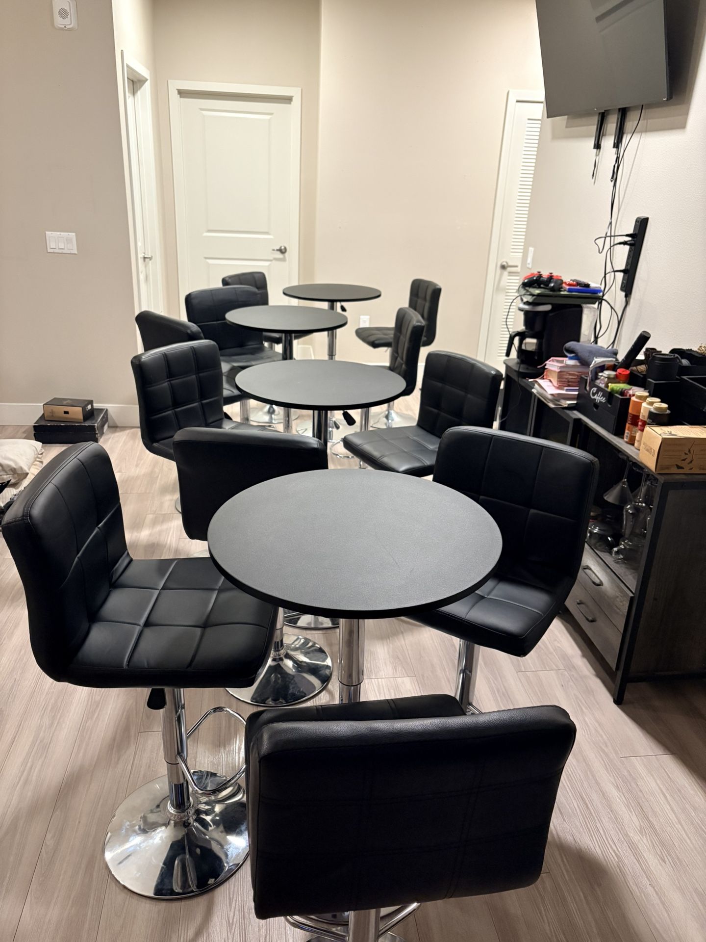 Bar Stools And Table Combination