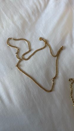 Gold Necklace and Bracelet