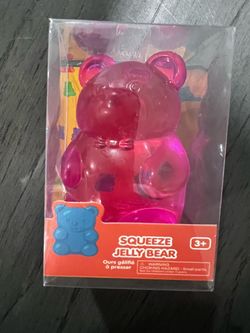Squeeze Jelly Bear Toy – Pink