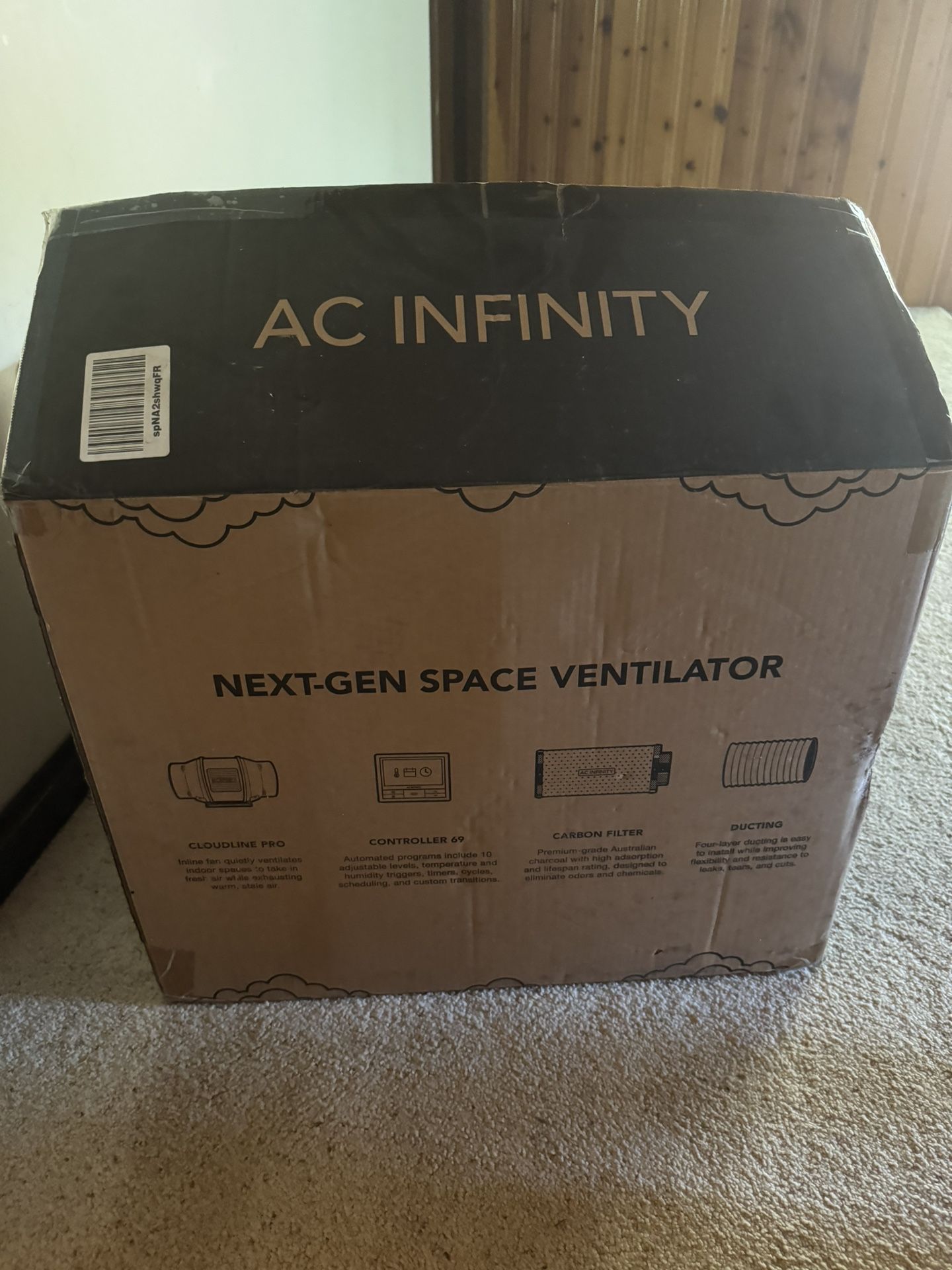 AC Infinity Air Filtration PRO Kit 6”, CLOUDLINE Inline Fan with Controller 69, Carbon Filter Ductin