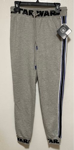 New Disney Parks Star Wars Logo Gray Sweat Jogger Lounge Women's Pants sz S
