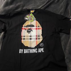BAPE x BURBERRY  black tee