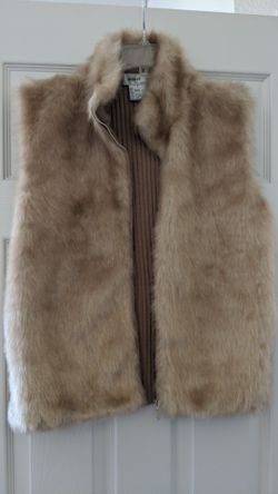 Fur vest women's Large