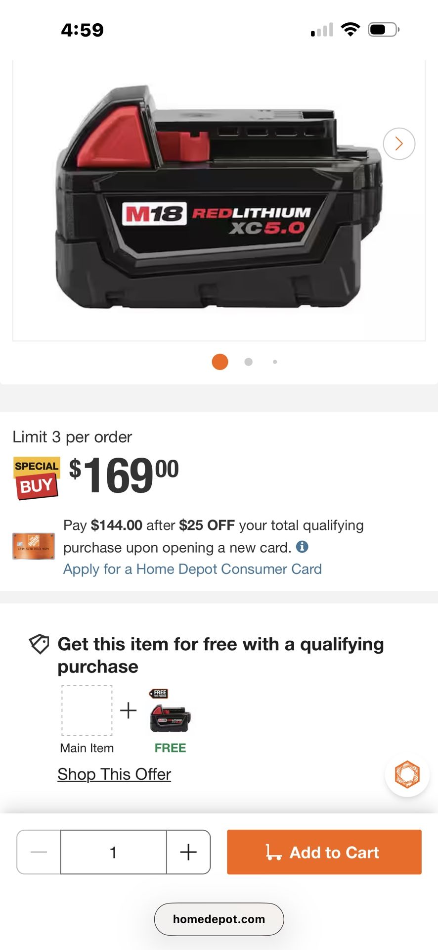 M18 18-Volt 5.0 Battery