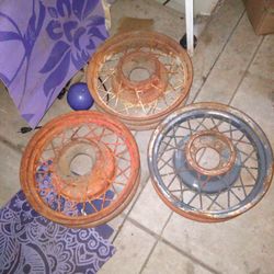 1920's 1930's Antique Car Rims 5 Lugs
