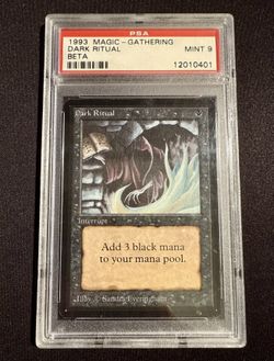 PSA 9 Graded Dark Ritual Beta MTG Magic The Gathering