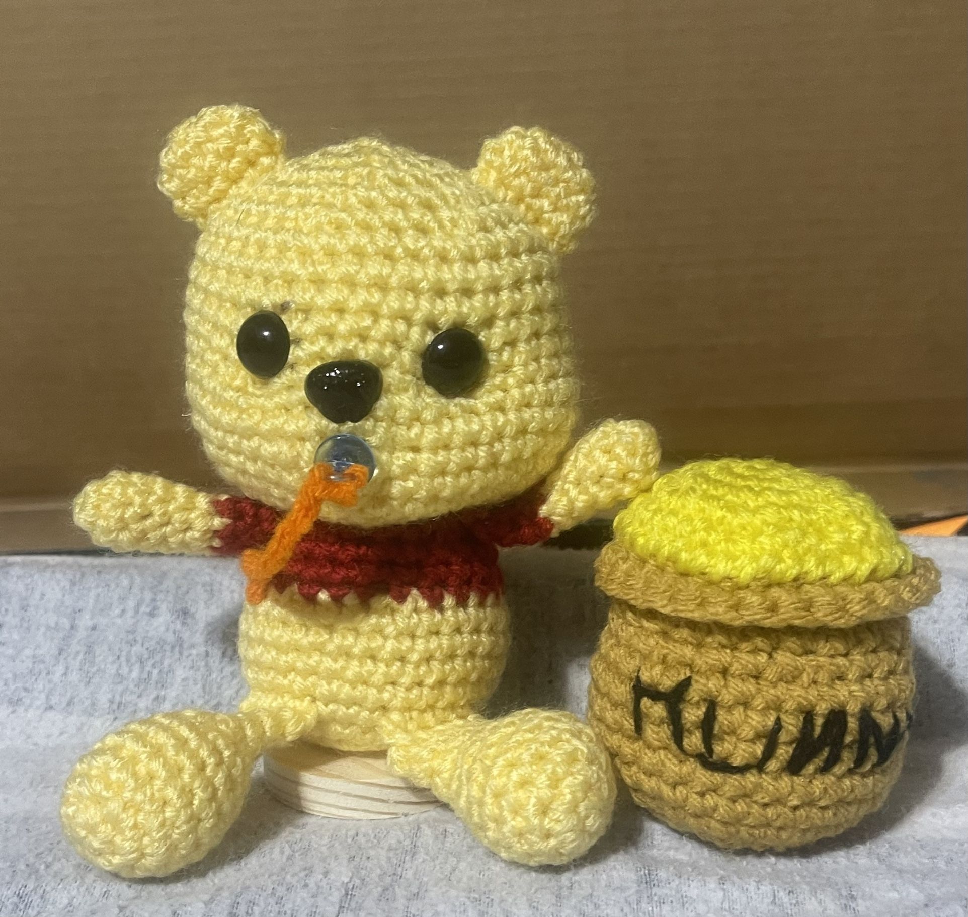 Baby Winnie The Pooh With Honey Pot Handmade
