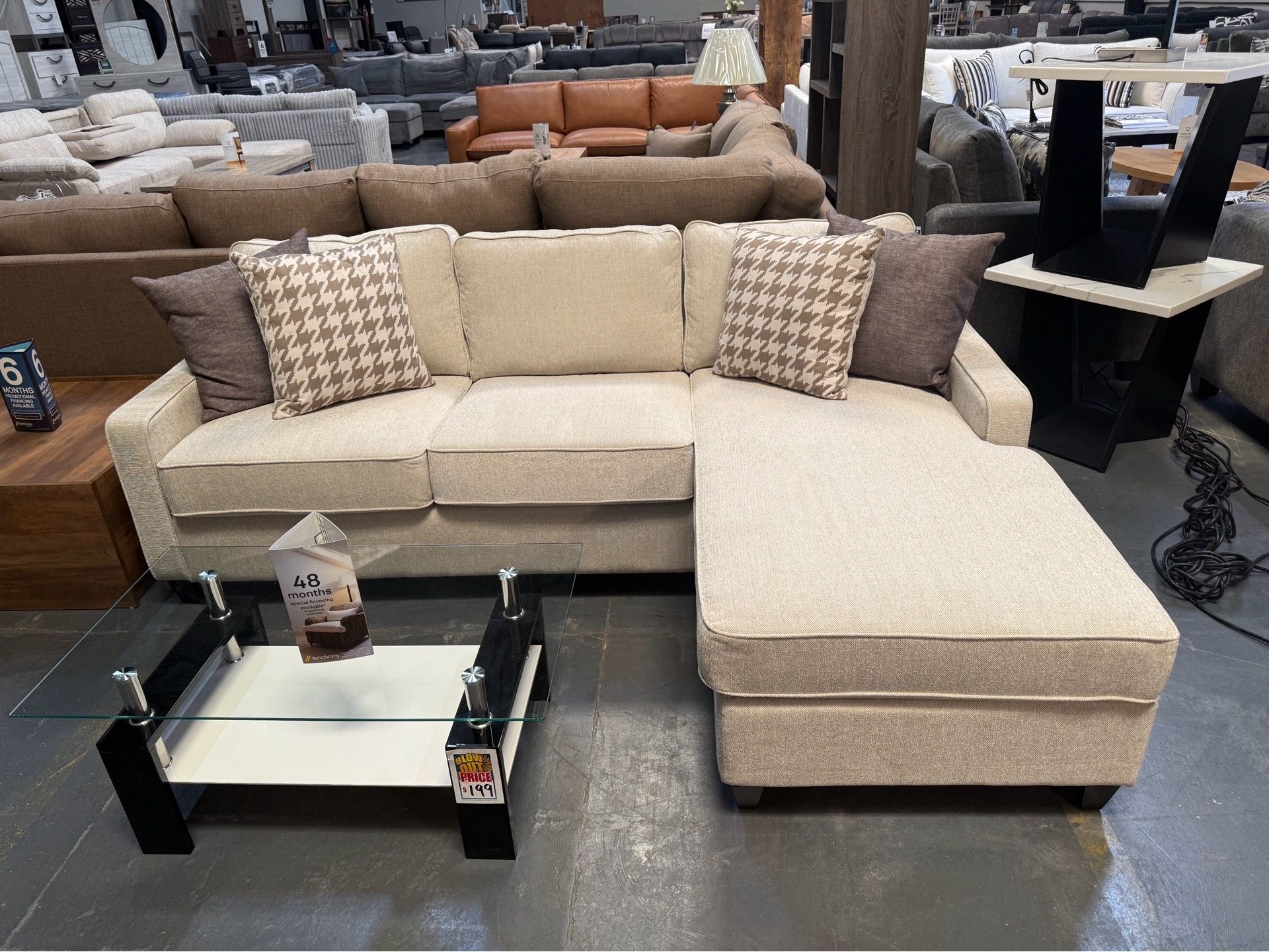 Reversible chaise sectional on sale!! New