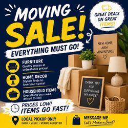 MOVING SALE! Check out my listings
