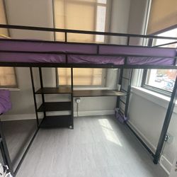 Loft With Shelves And Desk 