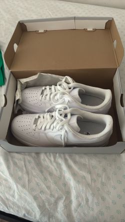 White Nike Air Force 1s (Size 10.5)