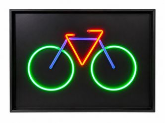 Fancy Neon Bicycle Animated Lighted Sign 10″ × 8″ – Tested Working