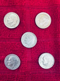 (5) silver Dimes  $55.00 CASH,TEXT FOR PRICES.