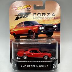2018 Hot Wheels Retro Entertainment Forza Motorsport AMC Rebel Machine 2/5 New