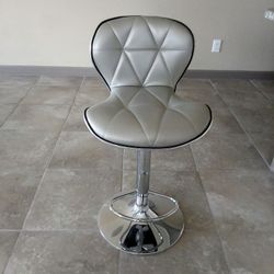 3 Silver Bar Stools