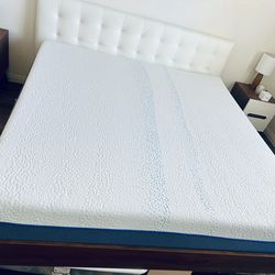 12” MEMORY FOAM MATRESS  BAMBOO  GREEN FOAM CERTIFIED - LIKE NEW!!!