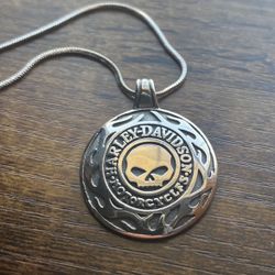 Harley Davidson Skull Necklace