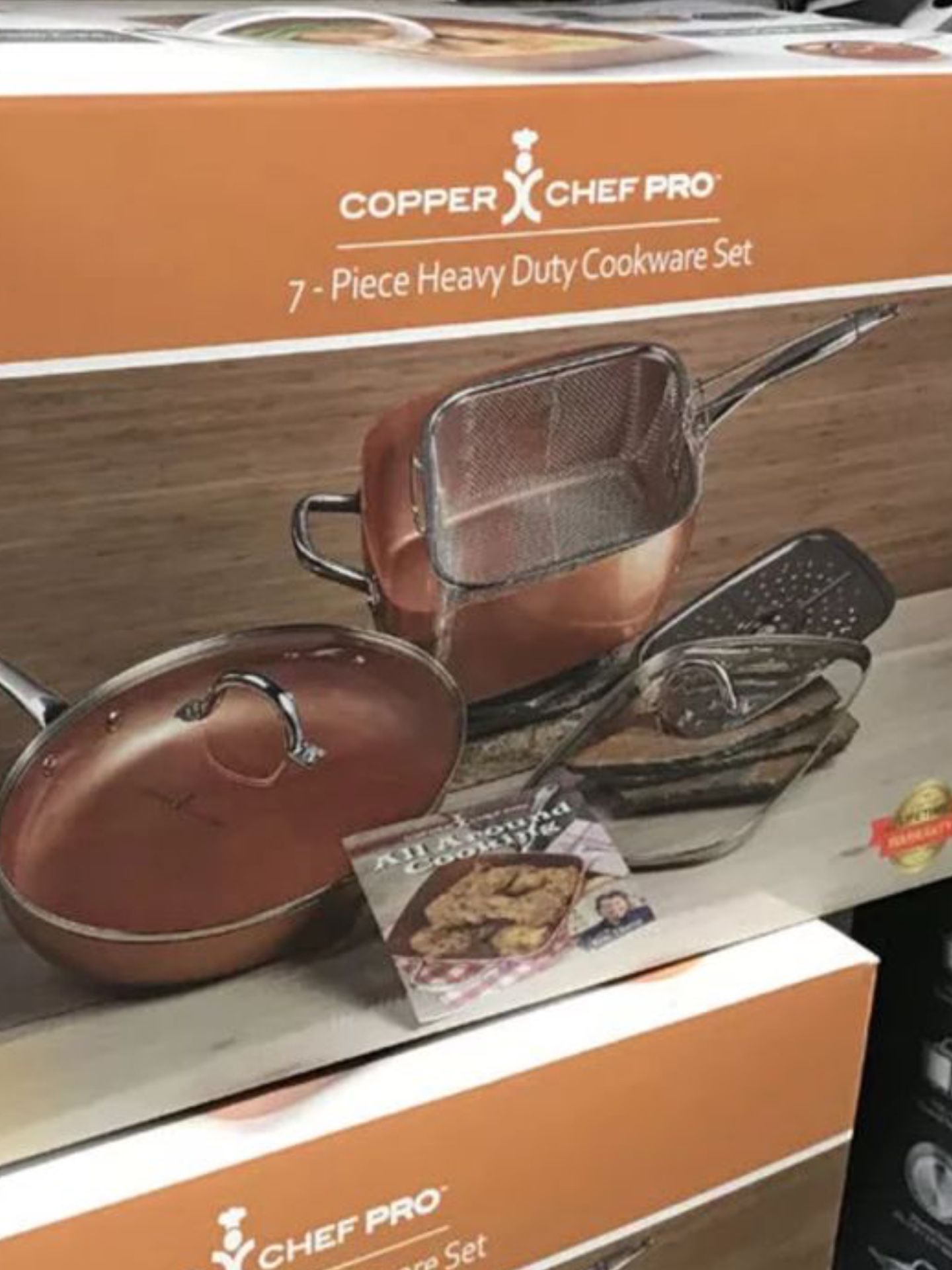 Copper chef pro 7 piece heavy duty cookware set new in box