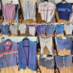 Marine Layer Clothing XL/36 waist. Jackets, Butn Down shirts, tee shirts, shorts and pants like new 
