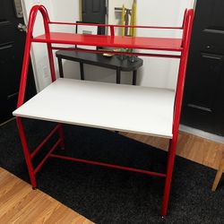 Retro Metal Red Desk Laminete Desktop 