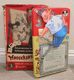 Vintage Disney Mickey Mouse Club Roy Williams Mousekartooner Drawing Toy