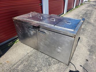 Delfield Restaurant Salad Sandwich Prep Table Subway Style Cooler with Lids