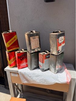 Vintage 1 Gallon Metal Containers