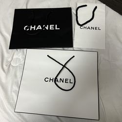 Three Chanel Paper Shopping Gift Bag
