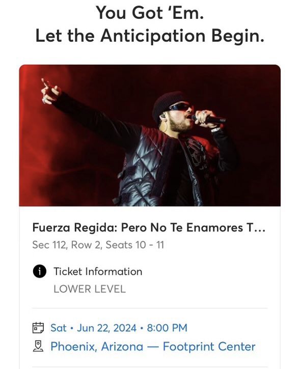 Fuerza Regida Concert Tickets 
