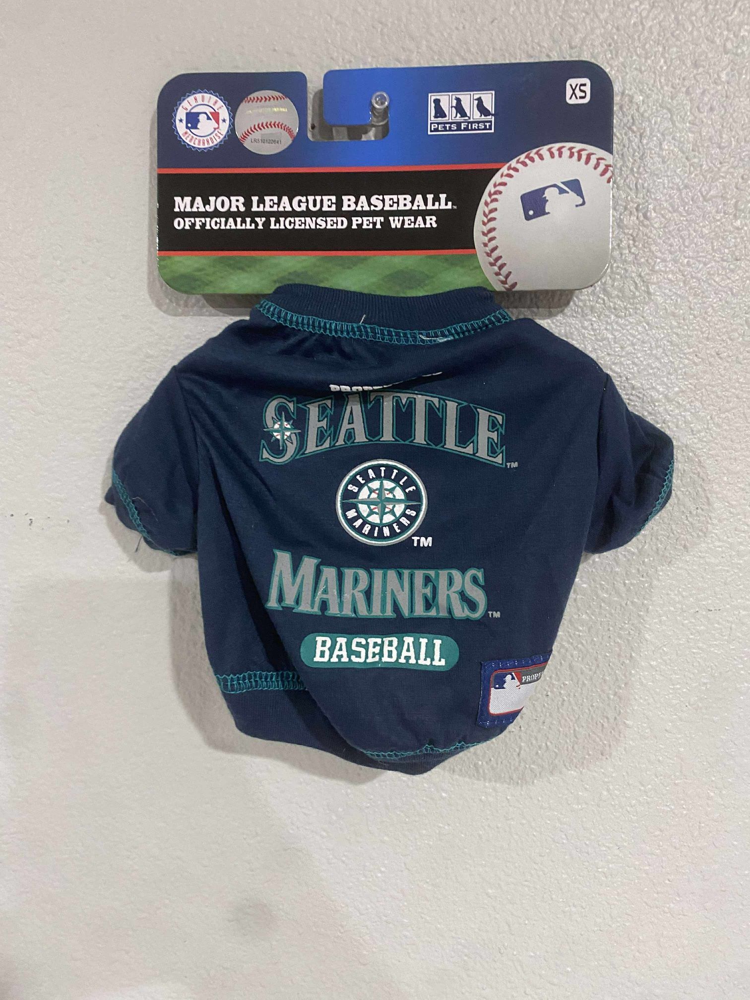 SEATTLE MARINERS DOG CAT BASEBALL JERSEY Size XS