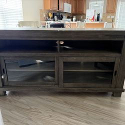 TV Stand With Sliding Glass Doors