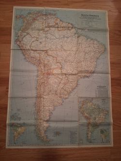 National Geographic South America Map (1942)