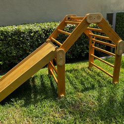 Amazing  Montessori, Waldorf, wooden versatile climbing structure, slide etc.