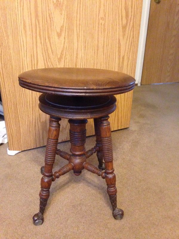Antique H Holtzman and Sons Piano Stool