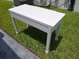 White Wood Console Table