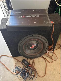 Majestic Car Subwoofer, Amp, Box & Wiring Bundle