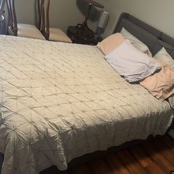 Nice queen bed frame and mattress