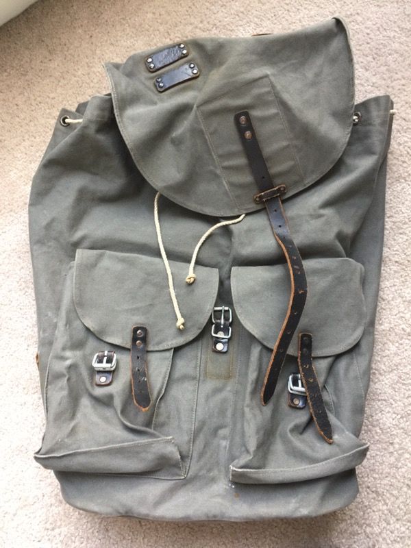 Rare vintage swedish 1930s military backpack