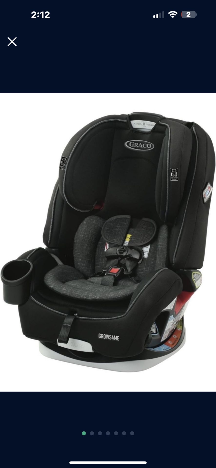 Graco Grows4Me 4-in-1 Car Seat, Convertible Infant to Toddler Car Seat and Booster, West Point