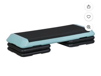 43" Adjustable Exercise Aerobic Stepper W/4 Risers - Workout Fitness Step Platform, Green