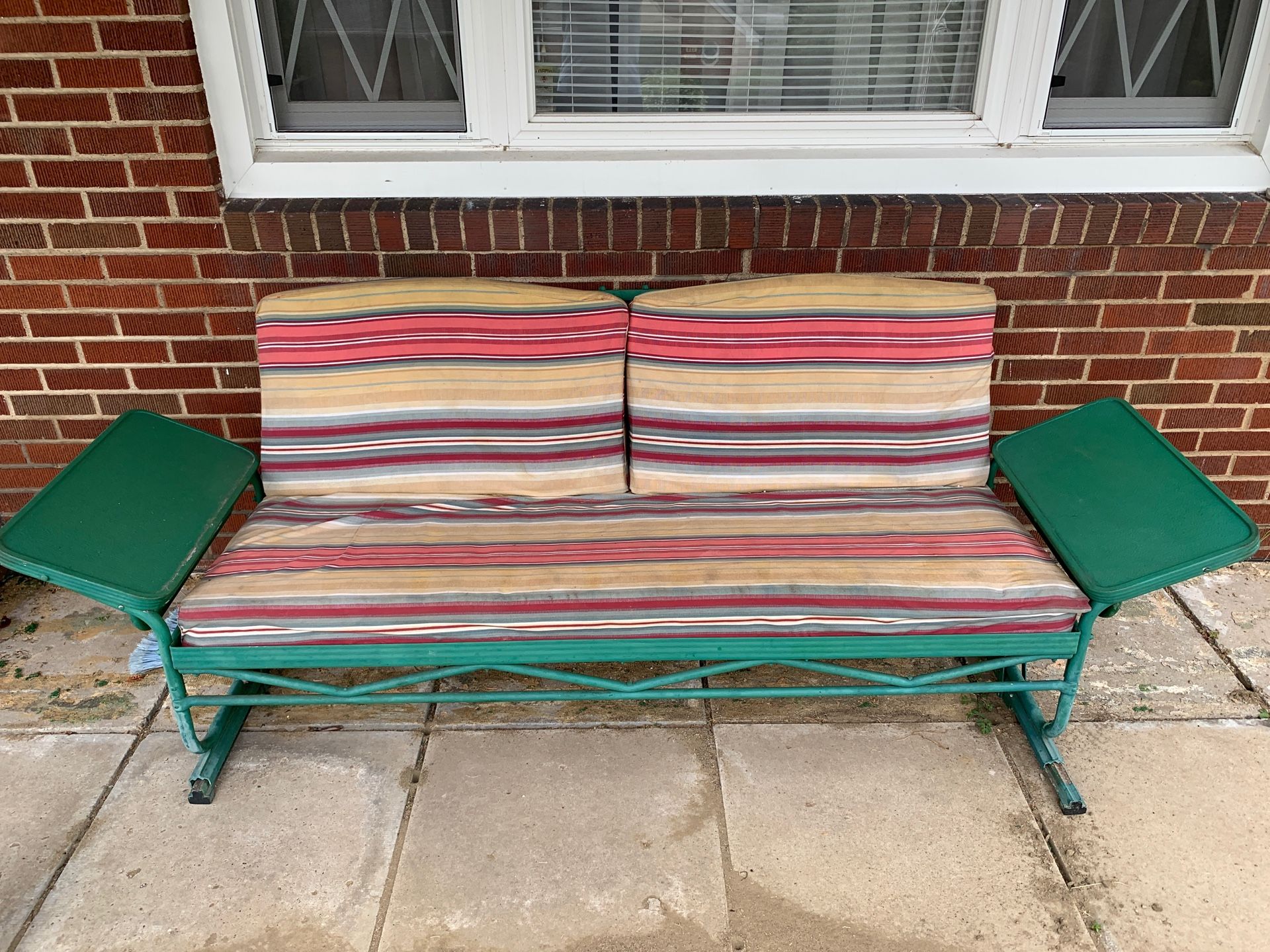 Outdoor glider sofa