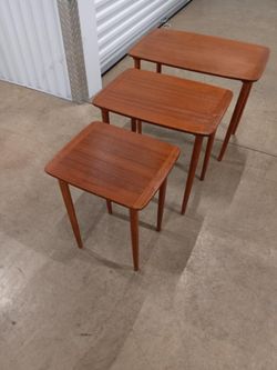 Mid-Century Modern Toften Danish Teak Nesting Tables
