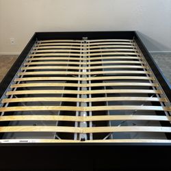 Queen Size IKEA Bed Frame w/ Storage & Slats – Great Condition