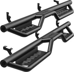 OEDRO 6 Inch Running Boards Compatible with 2019-2026 Ford Ranger Crew Cab, Bolt-On Nerf Bars with Two-Tier Step, Carbon Steel Side Steps, Nerf Bars S