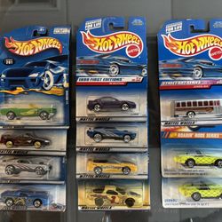 (11) Hot Wheels Diecast Cars - 1990’s And Early 2000’s - New In Box
