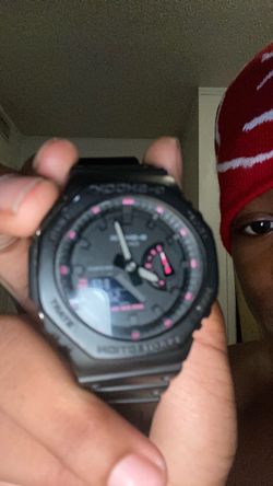 Black and pink G shock