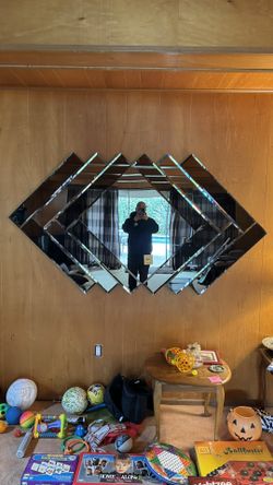 Diamond Shaped Art Deco Mirror